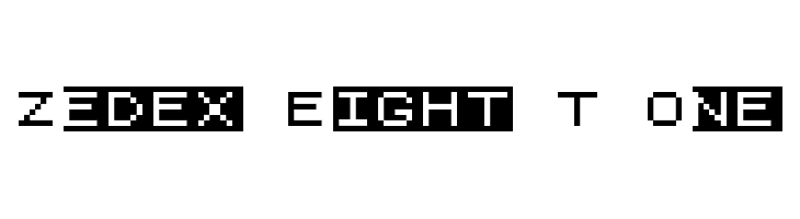 Zedex Eight T One Font