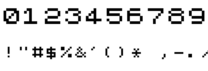 Zedex Eight T One Font OTHER CHARS