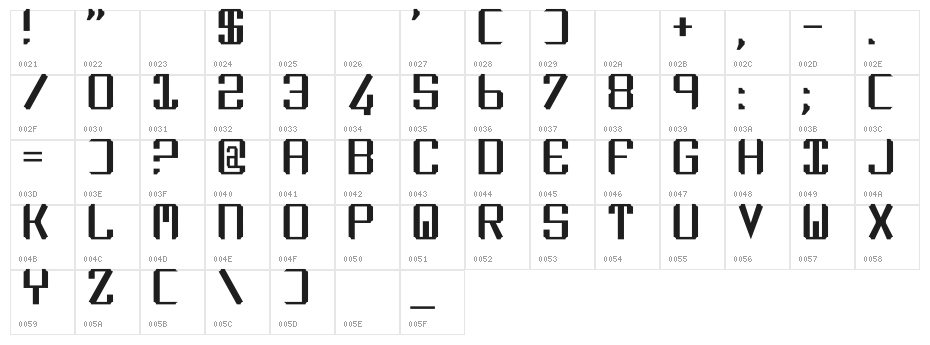 Zee Lance Character Map