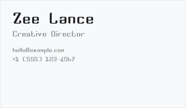 Zee Lance Business Card