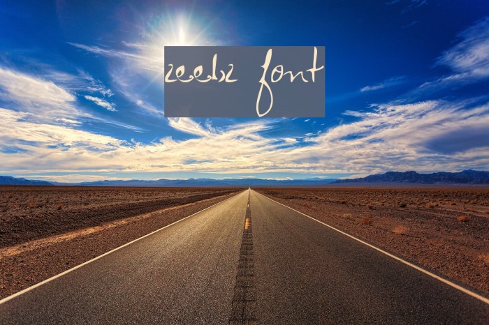 Zeebz Font examples