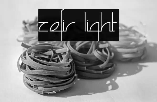 Zefir Light Font examples