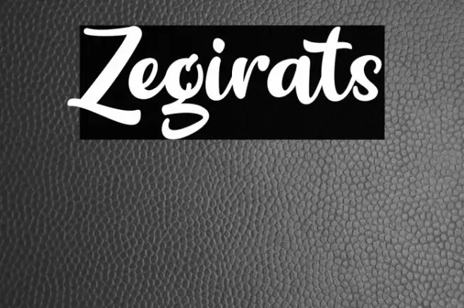 Zegirats Font examples