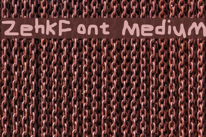 ZehkFont Medium Font examples