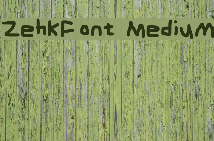 ZehkFont Medium Font examples