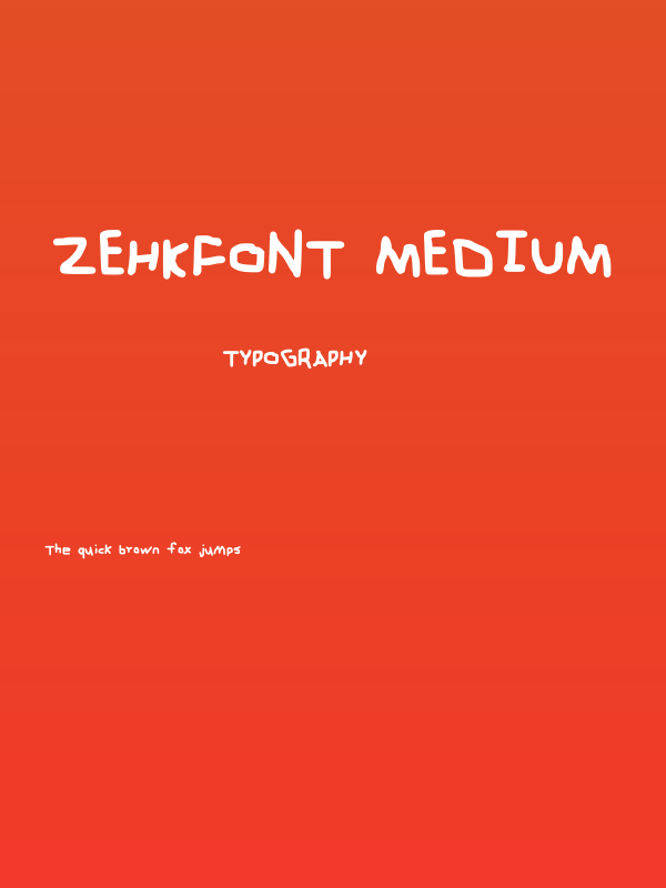 ZehkFont Medium Poster