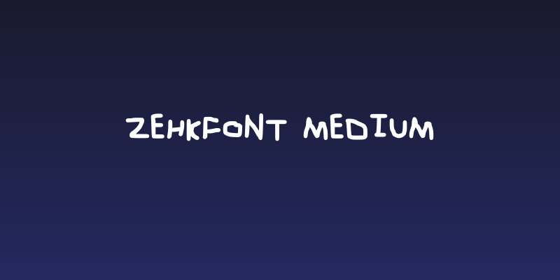 ZehkFont Medium Social Header