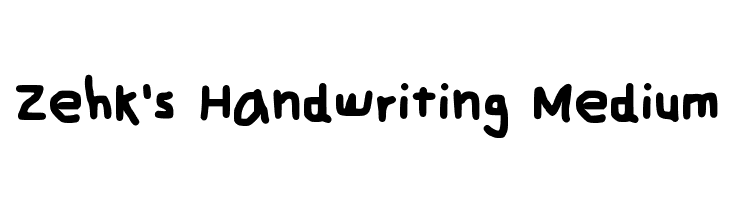 Zehk's Handwriting Medium  font caratteri gratis