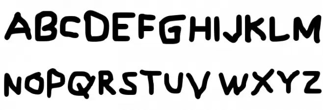 Zehk's Handwriting Medium フォント 大文字