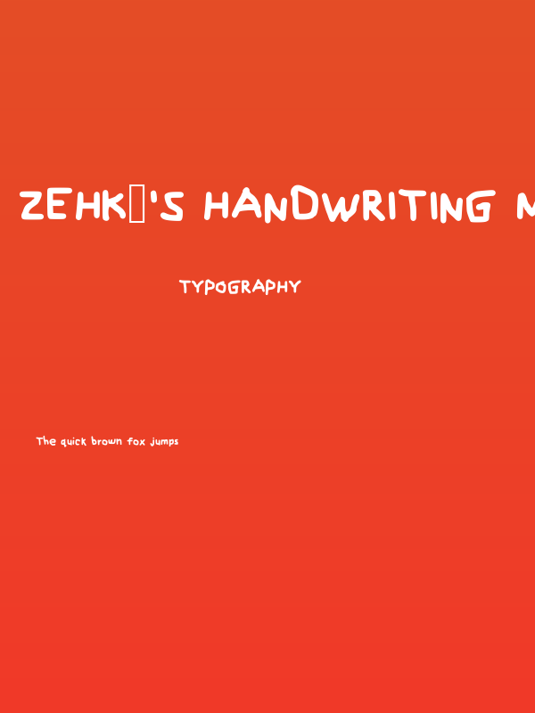 Zehk's Handwriting Medium Poster