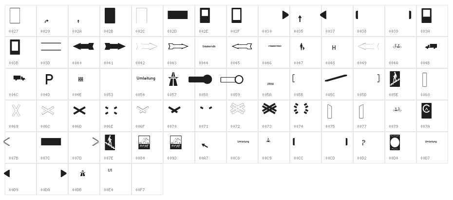 Zeichen Dreihundert Alt Character Map