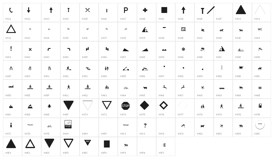 Zeichen Hundert Alt Character Map