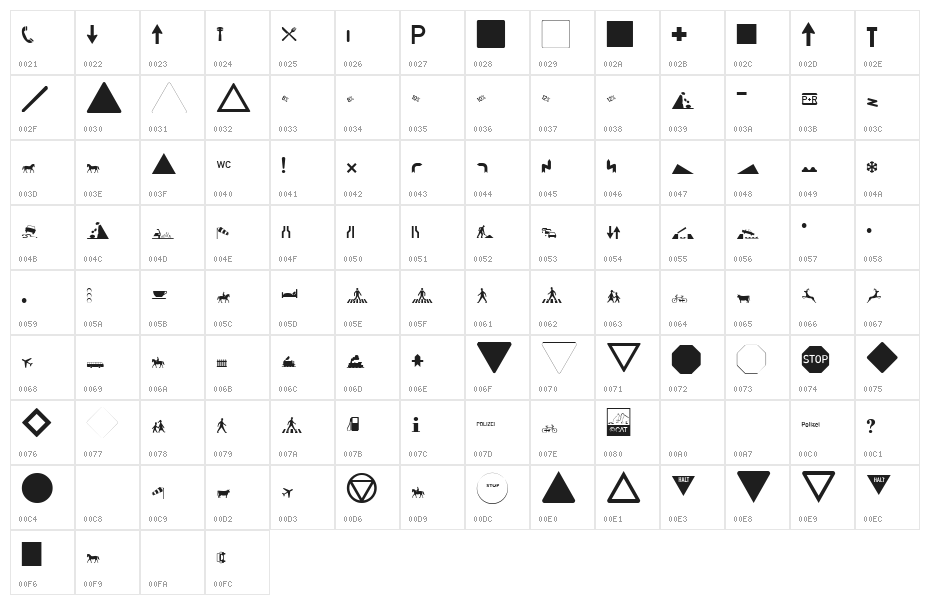 Zeichen Hundert Alt Character Map