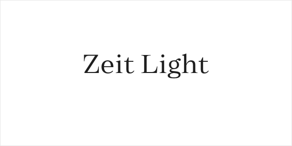 Zeit Light Logo