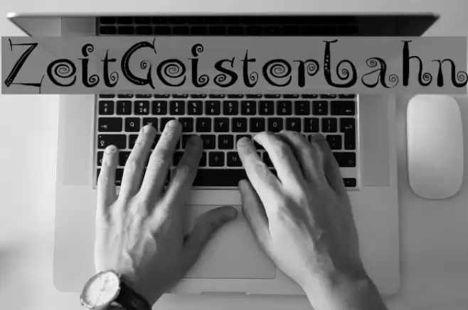 ZeitGeisterbahn Font examples
