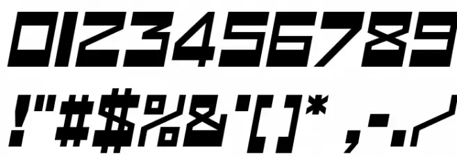 Zeitmax Italic Font OTHER CHARS