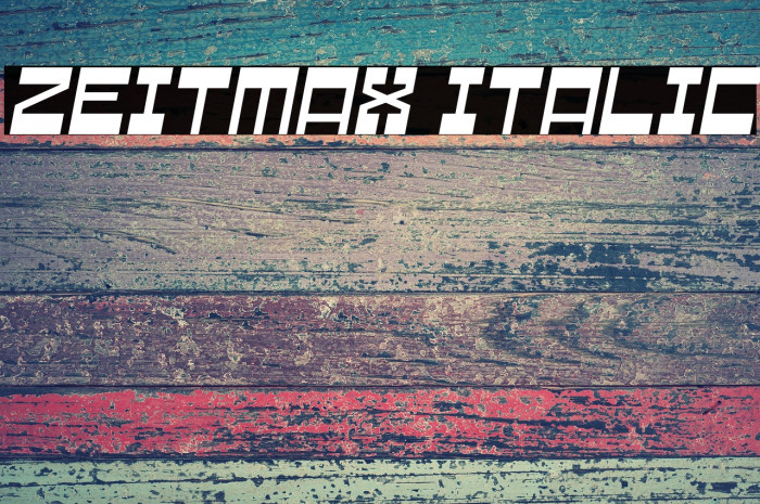 Zeitmax Italic Example 1