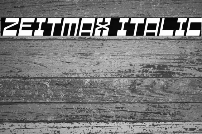 Zeitmax Italic Font examples
