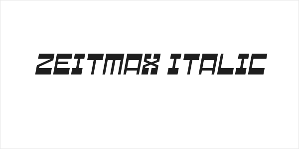 Zeitmax Italic Logo