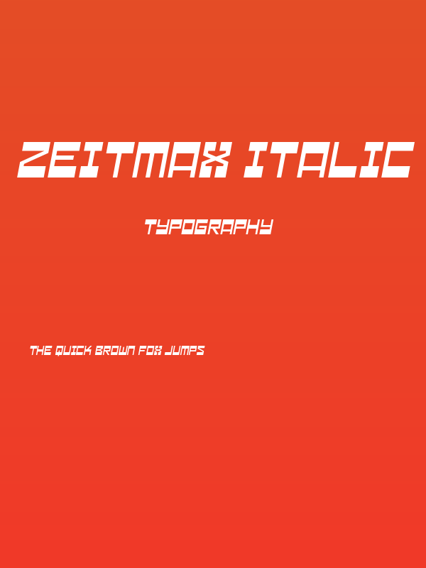 Zeitmax Italic Poster
