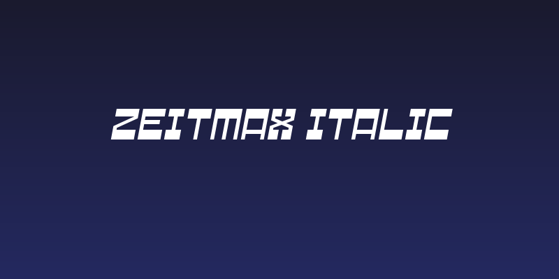 Zeitmax Italic Social Header