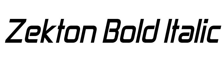 Zekton Bold Italic Font