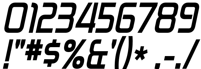 Zekton Bold Italic フォント その他の文字