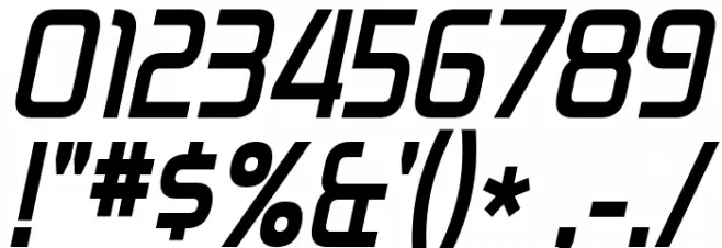 Zekton Bold Italic フォント その他の文字