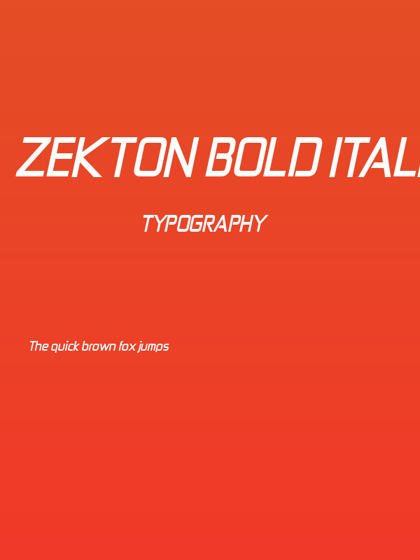 Zekton Bold Italic Poster
