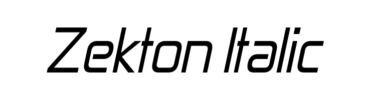 Zekton Italic  免费字体下载