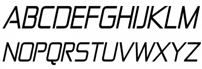 Zekton Italic フォント 大文字