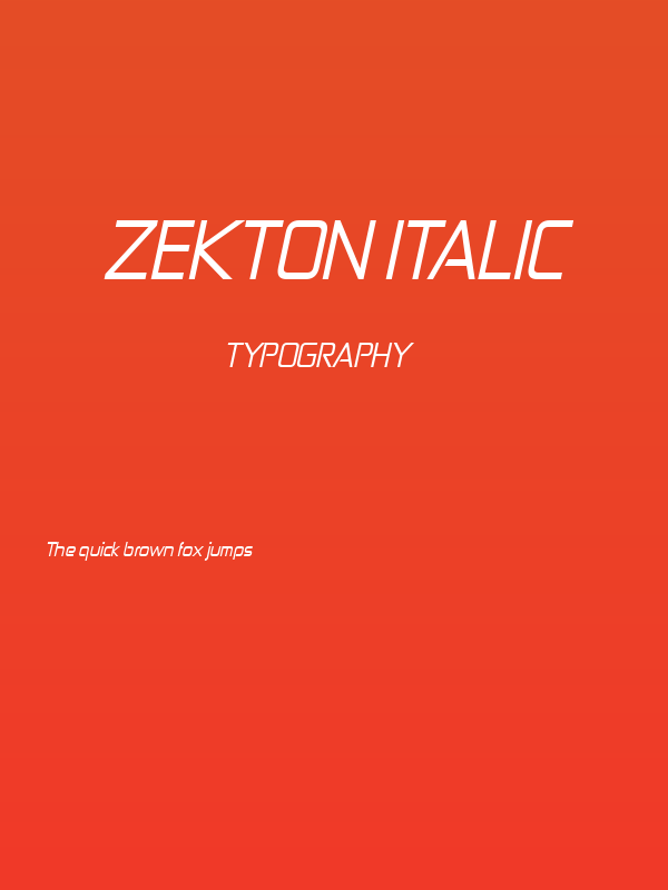 Zekton Italic Poster