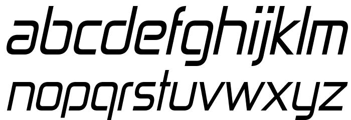 Zekton Italic Font LOWERCASE