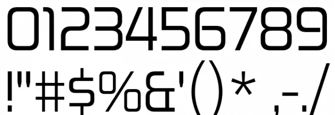 ZektonRg-Regular Font OTHER CHARS