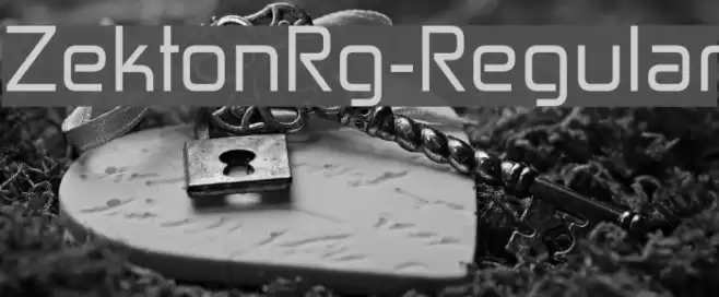 ZektonRg-Regular Шрифта examples