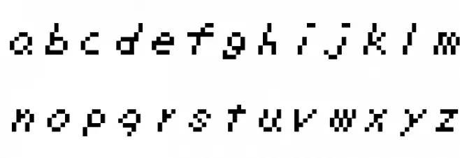 Zelda DX TT -BRK- Font LOWERCASE