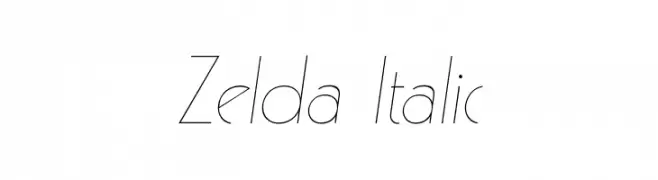 Zelda Italic  Fuentes Gratis Descargar