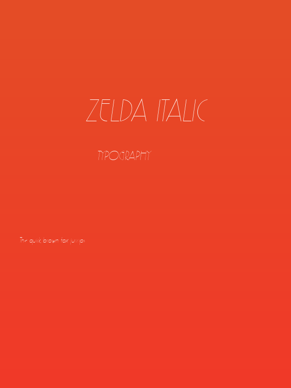 Zelda Italic Poster