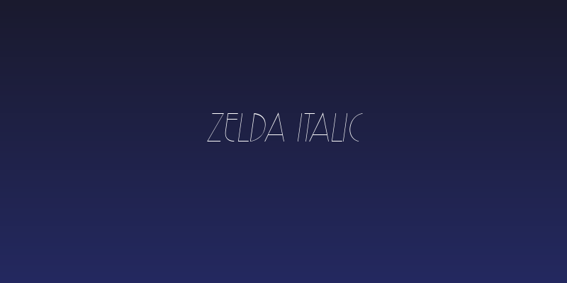 Zelda Italic Social Header