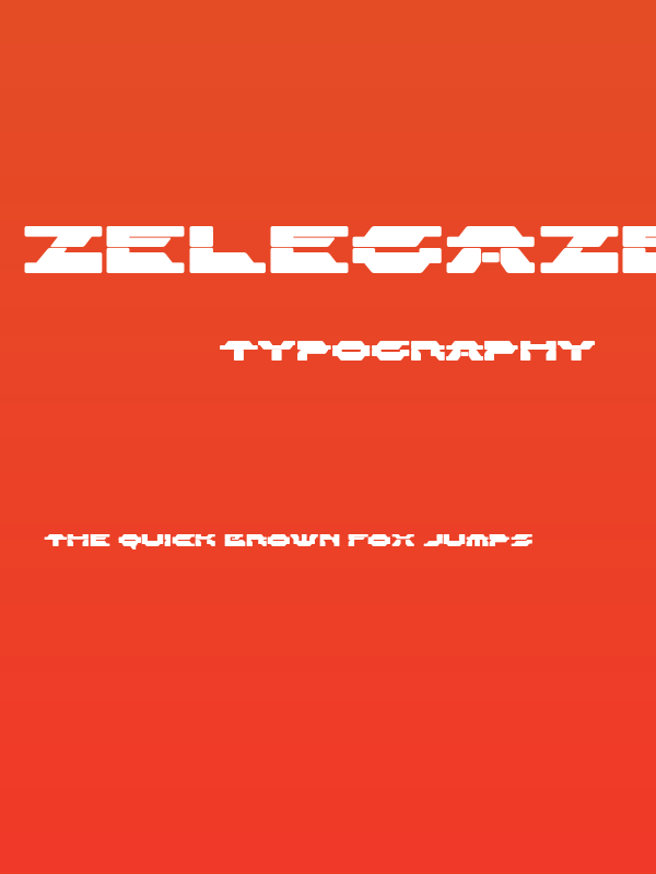 ZelegaZenega-Regular Poster