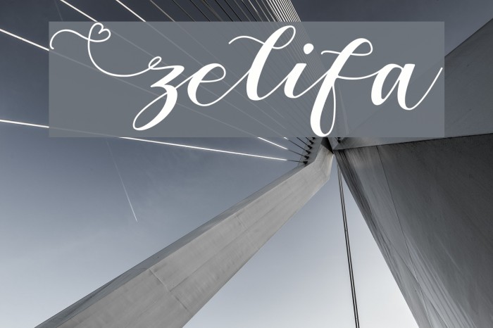Zelifa Font examples