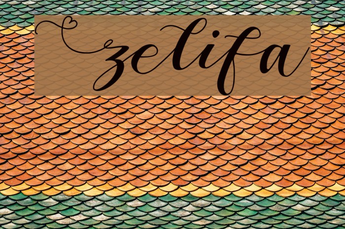 Zelifa Font examples