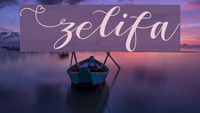Zelifa Font examples
