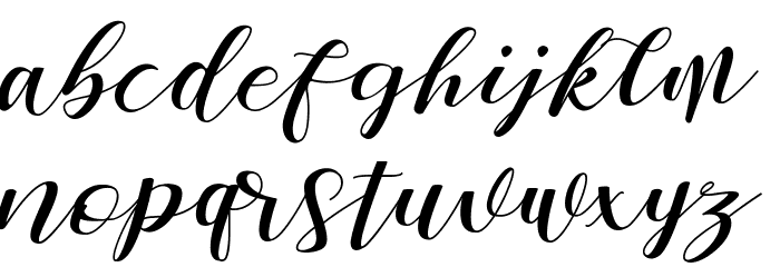 Zelifa Font LOWERCASE