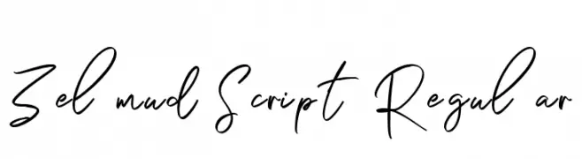 Zelmud Script Regular  Frei Schriftart Herunterladen