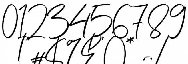 Zelmud Script Regular Font OTHER CHARS