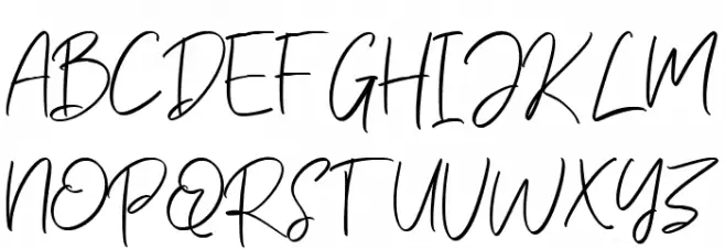 Zelmud Script Regular फ़ॉन्ट अपरकेस
