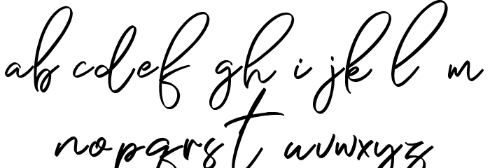 Zelmud Script Regular Font Litere mici