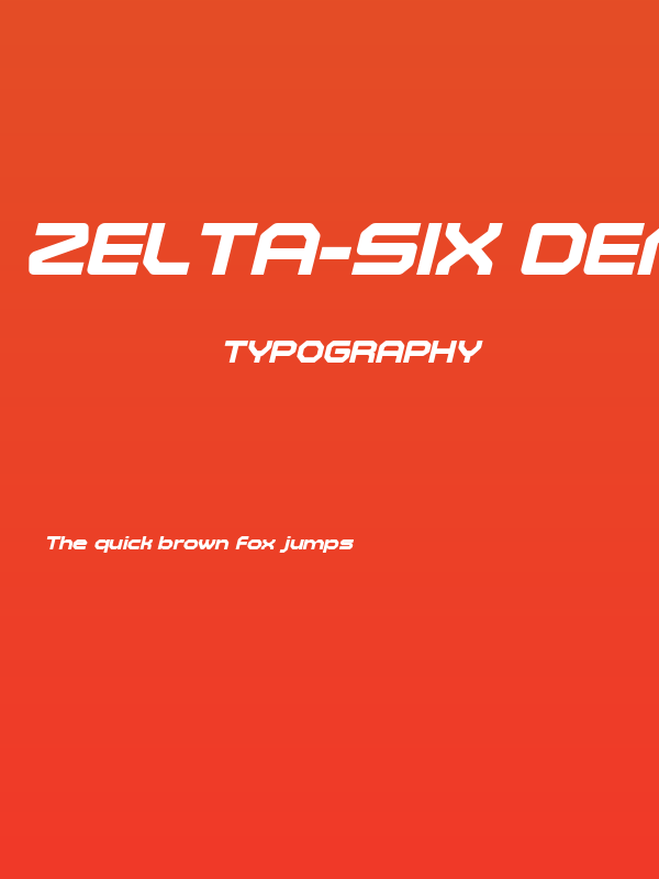 Zelta-Six Demo Bold Italic Poster