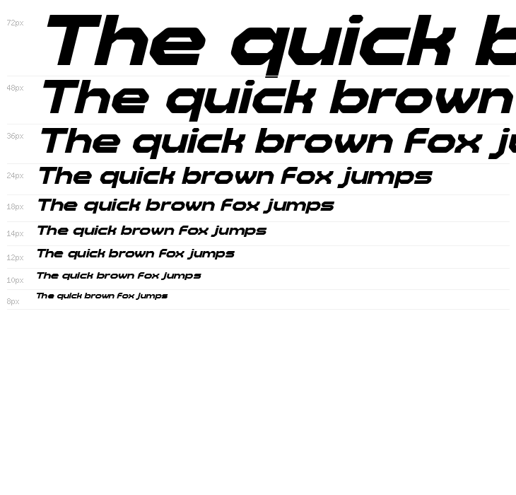 Zelta-Six Demo Bold Italic Waterfall